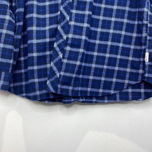 Ben Sherman Men’s Window Pane Plaid Shirt Button Up Long Sleeve Dark Blue  2XL - Picture 8 of 12